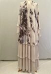 Abaya Buth light grey marble effect abaya