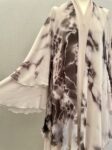 Abaya Buth light grey marble effect abaya