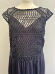 H&M long davy dress with lace front close up