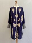 Khaadi blue and gold applique new tag kurta