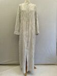 Tavin white and blue pinstripe long shirt full length view