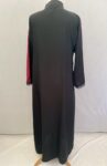 Burgundy & black abaya with matching hijab close