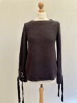 Ann Taylor navy blue chunky knit jumper full view