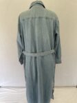 H&M long blue plain denim dress full view