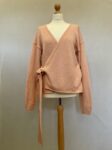 In The Style pink wrap cardigan full view