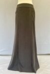 Mango grey A-line maxi skirt with lining. back zip closure.