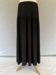 Passion black elastic jersey maxi skirt, with elastic waist band.