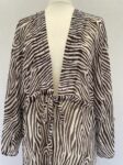 Resort zebra print sheer overwrap full view