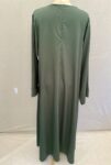 Satin green abaya full length