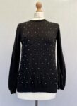 Zara knit black pearl jumper