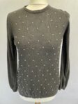 Zara knit black pearl jumper