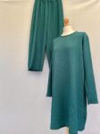 2 piece green tunic and trouser set, size 12 in very good condition