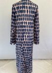 Abstract print blue pink abaya