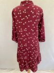 Brakeburn floral cord dress burgundy full