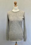 Charter Club cashmere grey marl jumper, size M