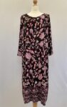 George black floral stretch top full view