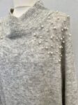 George large grey marl knit jumper with beading full