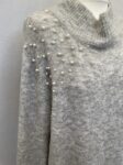 George large grey marl knit jumper with beading full