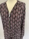 George purple patterned long sleeved tunic full view