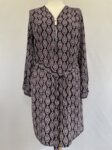 George purple patterned long sleeved tunic full view