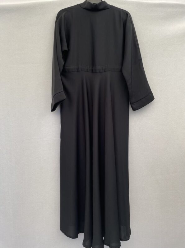 Girls plain black pull on abaya by Zadina