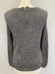 H&M metalic silver and black jumper full view