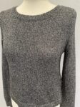 H&M metalic silver and black jumper full view