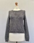 H&M metalic silver and black jumper full view