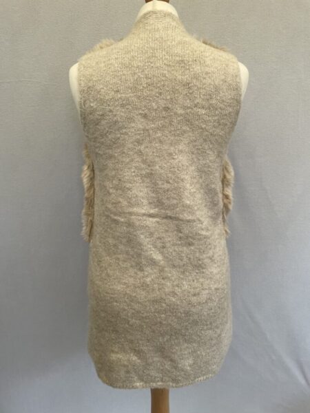 LCW Casual knitwear beige sleeveless vest/waistcoat, size S