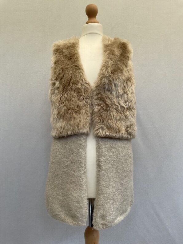 LCW Casual knitwear beige sleeveless vest/waistcoat