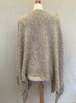 Limited Edition grey chunky knit cape full view