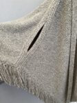 Limited Edition grey chunky knit cape full view