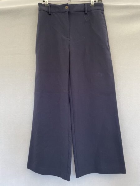 M&S navy blue wide leg trousers