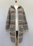 Monteau Los Angeles hooded chunky knit open front cardigan, size L