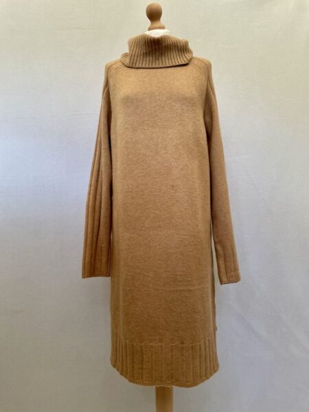 Next long caramel jumper with roll neck, size M