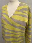 Next yellow grey zebra print jumper full