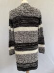 Papaya black and white knit cardigan full view