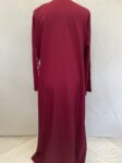 Pink ebroidered moroccan abaya full view 2