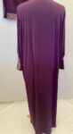 Purple embroidered abaya dress with matching hijab full