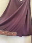 Purple embroidered abaya dress with matching hijab full