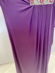 Purple embroidered abaya dress with matching hijab full