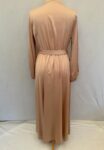 Shein pale pink satin abaya dress full view