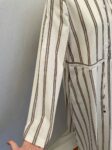 Tavin new with tag brown striped shirt dress abaya front view