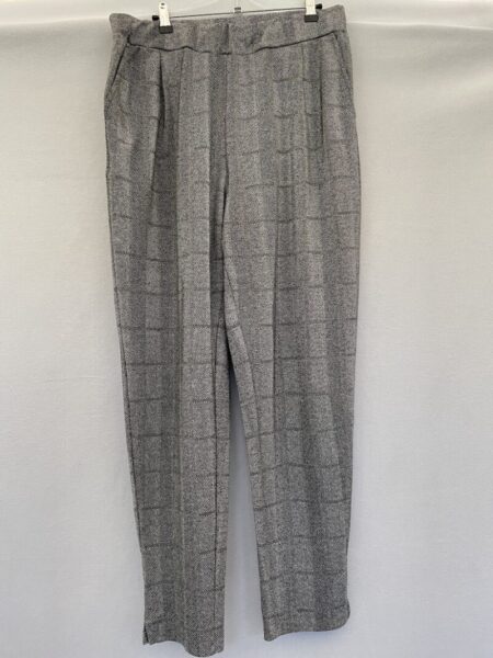 Tu chequered plaid wide leg grey trousers, size 18