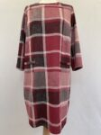 Tu red chequered tunic dress full view