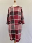 Tu red chequered tunic dress full view